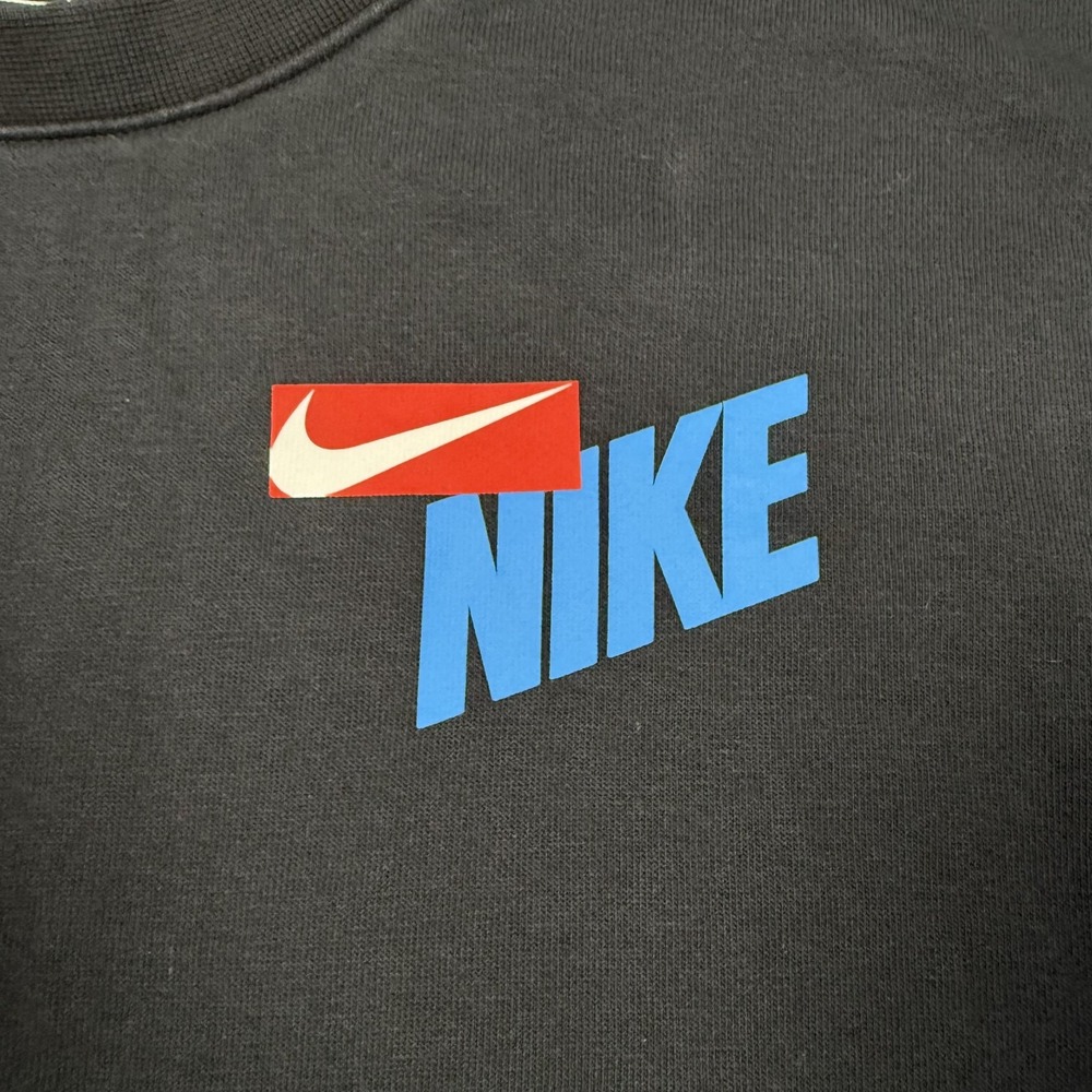 Nike‎ Dri-Fit Sweatshirt Mens Small Black Red Crewneck Pullover DA0391-010 - Picture 3 of 12